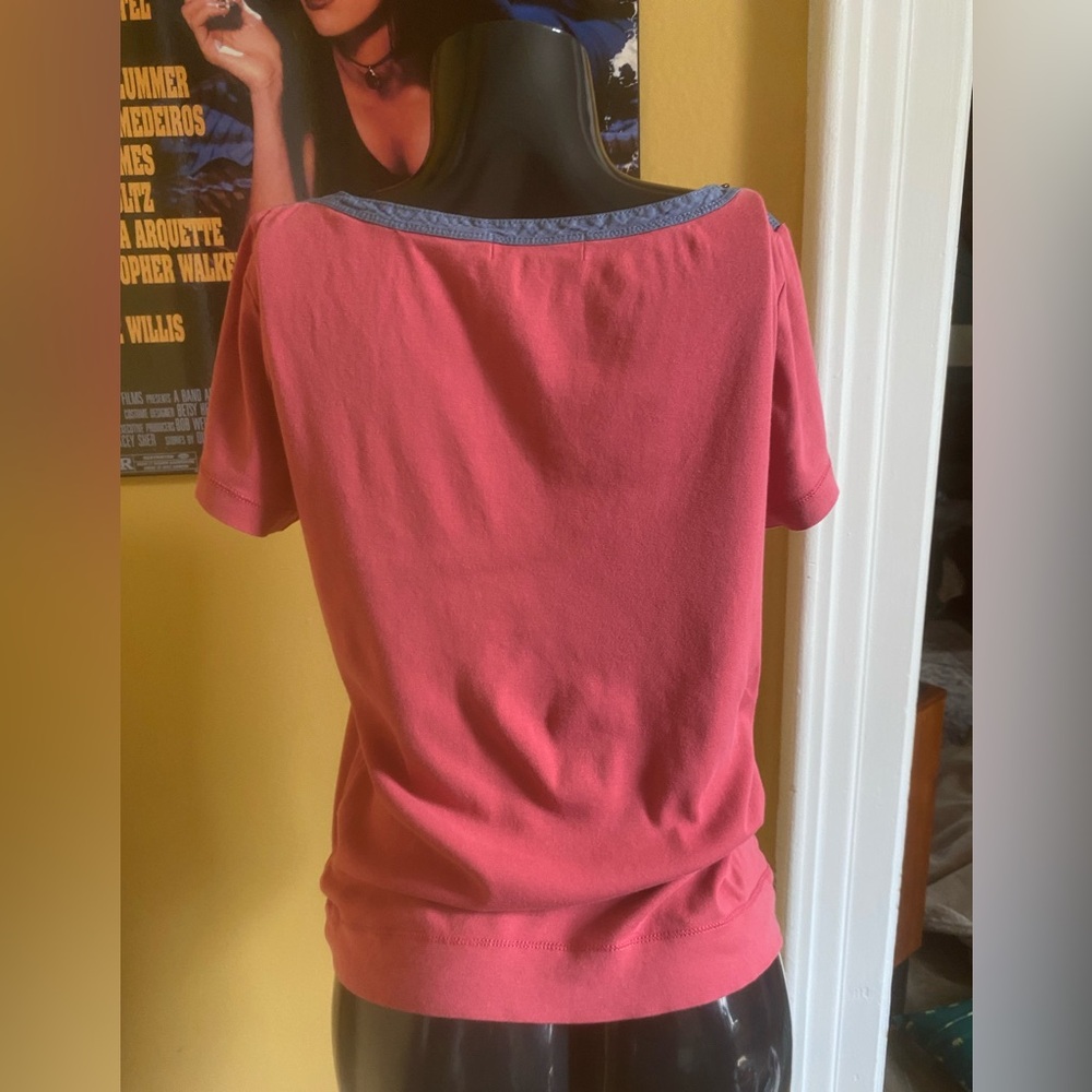 Ralph Lauren Orange Pink Boxy Relaxed Tee - Picture 4 of 5